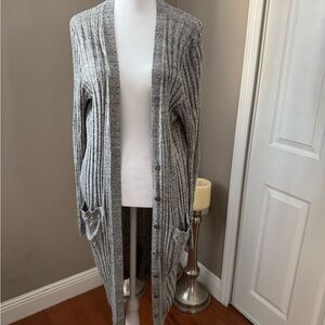 GAP Gray Open-Front Cardigan Sweater